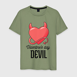 Мужская футболка Valentines Day Devil