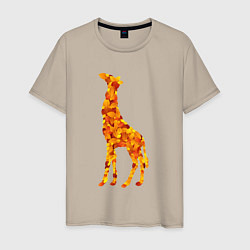 Мужская футболка Лиственный жираф