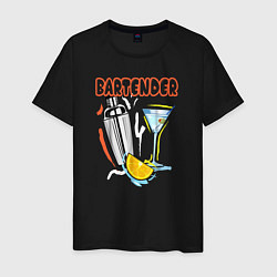 Мужская футболка Бармен - bartender