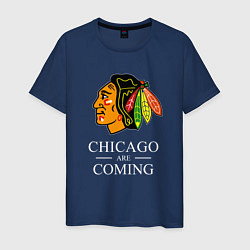Мужская футболка Chicago are coming, Чикаго Блэкхокс, Chicago Black