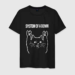 Мужская футболка System of a Down Рок кот