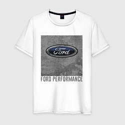 Футболка хлопковая мужская Ford Performance, цвет: белый