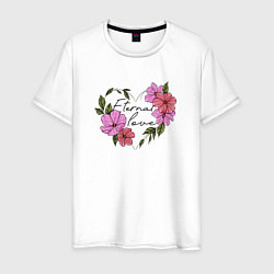 Мужская футболка Eternal love in flowers