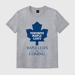 Футболка хлопковая мужская Toronto Maple Leafs are coming Торонто Мейпл Лифс, цвет: меланж