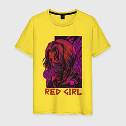 Мужская футболка Красная девушка в маске