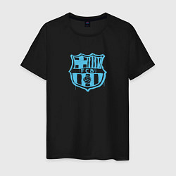 Мужская футболка FC Barcelona - Light Blue Paint 2022