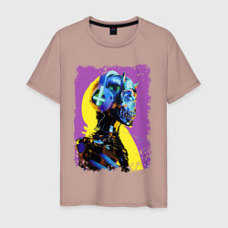Мужская футболка Cyber fashion skull 2028