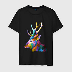 Мужская футболка Цветной олень Colored Deer