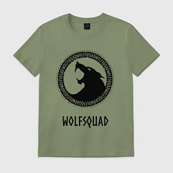 Футболка хлопковая мужская WOLFSQUAD, цвет: авокадо