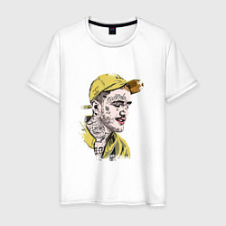 Мужская футболка Lil Peep в кепке Лил Пип
