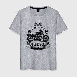 Мужская футболка Motorcycle Born to ride