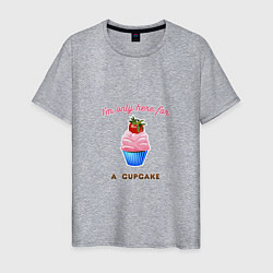 Мужская футболка Im just here for a cupcake
