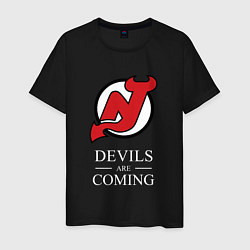 Мужская футболка New Jersey Devils are coming Нью Джерси Девилз