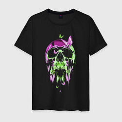 Мужская футболка Skull & Butterfly Neon