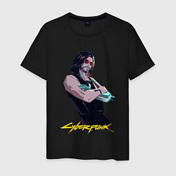 Мужская футболка Джонни Cyberpunk2077 Johnny