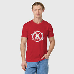 Футболка хлопковая мужская Кукрыниксы логотип, цвет: красный — фото 2