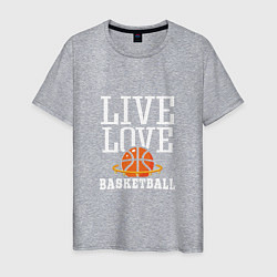 Мужская футболка Live Love - Basketball