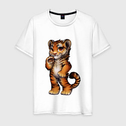 Мужская футболка !Милый тигра!