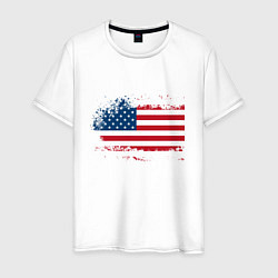 Мужская футболка Американский флаг Stars