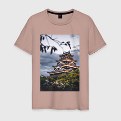 Мужская футболка Старинный Замок В Японии