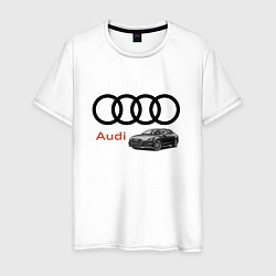 Футболка хлопковая мужская Audi Prestige, цвет: белый