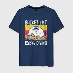 Мужская футболка Список желаний: Прыжки с парашютом