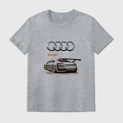 Футболка хлопковая мужская Audi Racing team, цвет: меланж