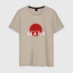 Мужская футболка Mission To Mars Volunteer Миссия на Марс Доброволе