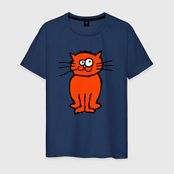 Мужская футболка Забаный красный кот