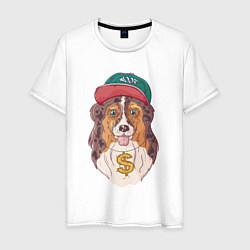 Мужская футболка Хип-хоп собачка