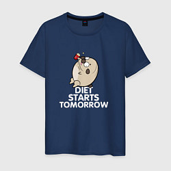 Мужская футболка Pug Diet Starts Tomorrow