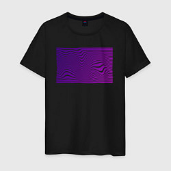 Футболка хлопковая мужская Purple wave, цвет: черный