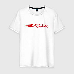 Футболка хлопковая мужская EXILIA RED LOGO, цвет: белый