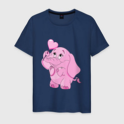 Мужская футболка Розовый слонёнок