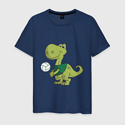 Мужская футболка Volleyball Dinosaur