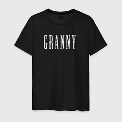 Футболка хлопковая мужская Logo Granny, цвет: черный