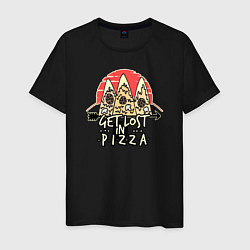 Мужская футболка Пицца и Горы