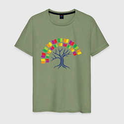 Мужская футболка Дерево знаний из книг