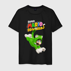 Мужская футболка Luigi cat Super Mario 3D World Nintendo