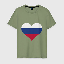 Мужская футболка Сердце - Россия