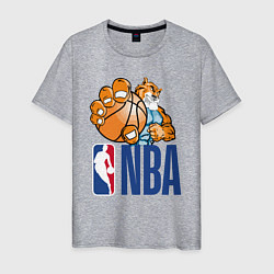 Футболка хлопковая мужская NBA Tiger, цвет: меланж