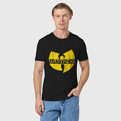 Футболка хлопковая мужская Wu tang logo, цвет: черный — фото 2