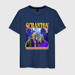 Футболка хлопковая мужская Scranton electric city, цвет: тёмно-синий