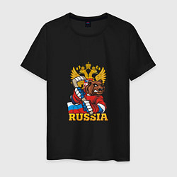 Мужская футболка Хоккей - Russia