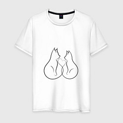 Мужская футболка Любовь котов