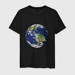 Мужская футболка Земля Вид из космоса