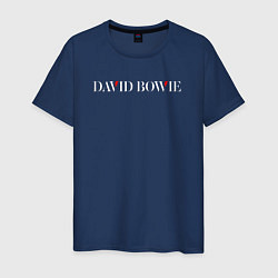 Футболка хлопковая мужская David bowie rock, цвет: тёмно-синий