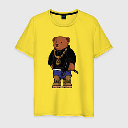Мужская футболка Gangsta bear Крутой мишка