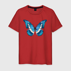 Мужская футболка Blue butterfly синяя бабочка