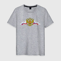 Мужская футболка Герб и флаг россии